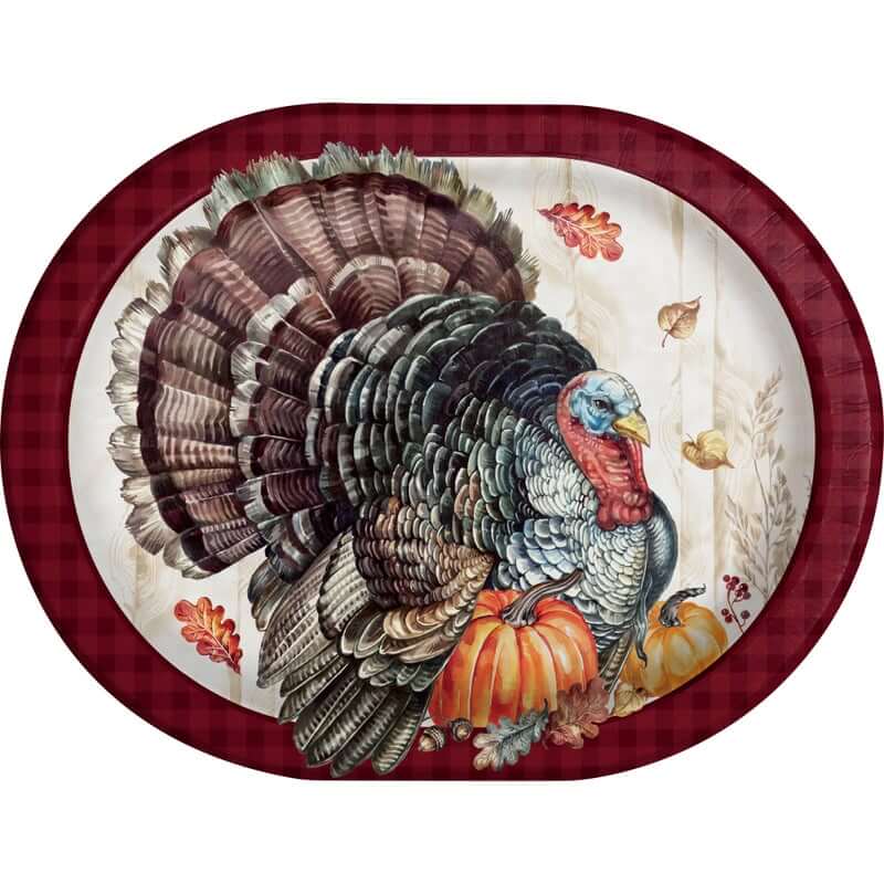 Timeless Turkey Racetrack Oval Platters 8ct