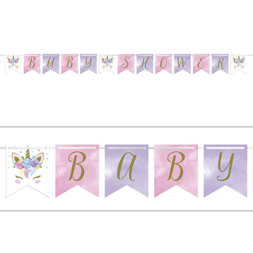 Unicorn Baby Ribbon Banner