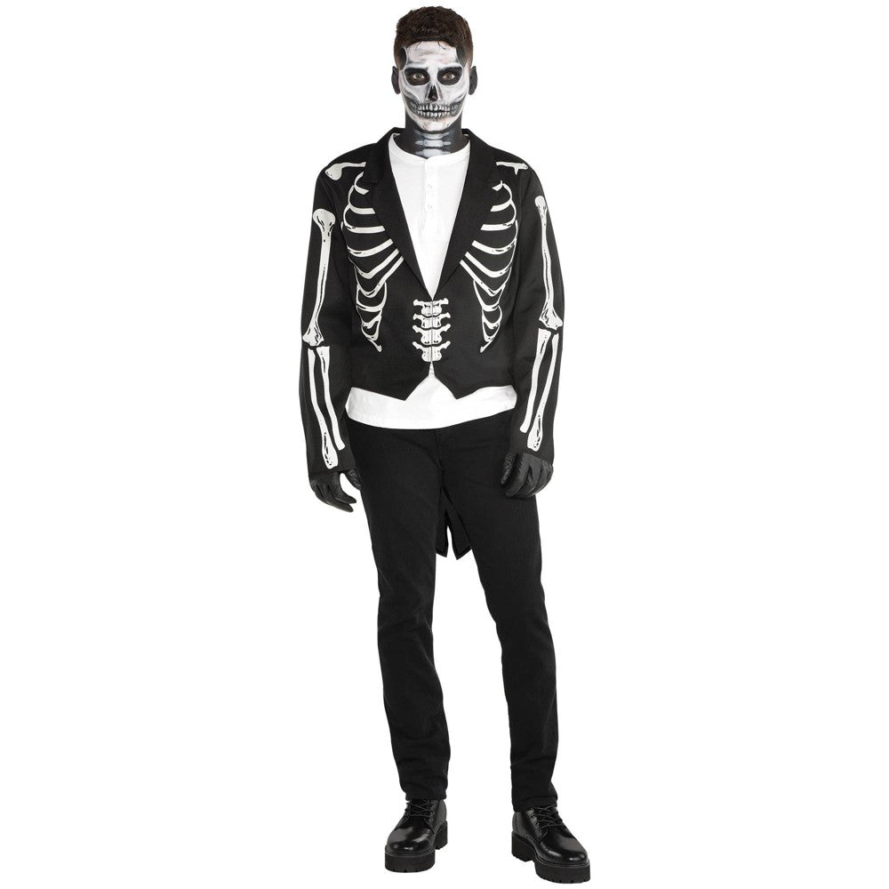  Skeleton Tailcoat Jacket for Men Halloween Costume