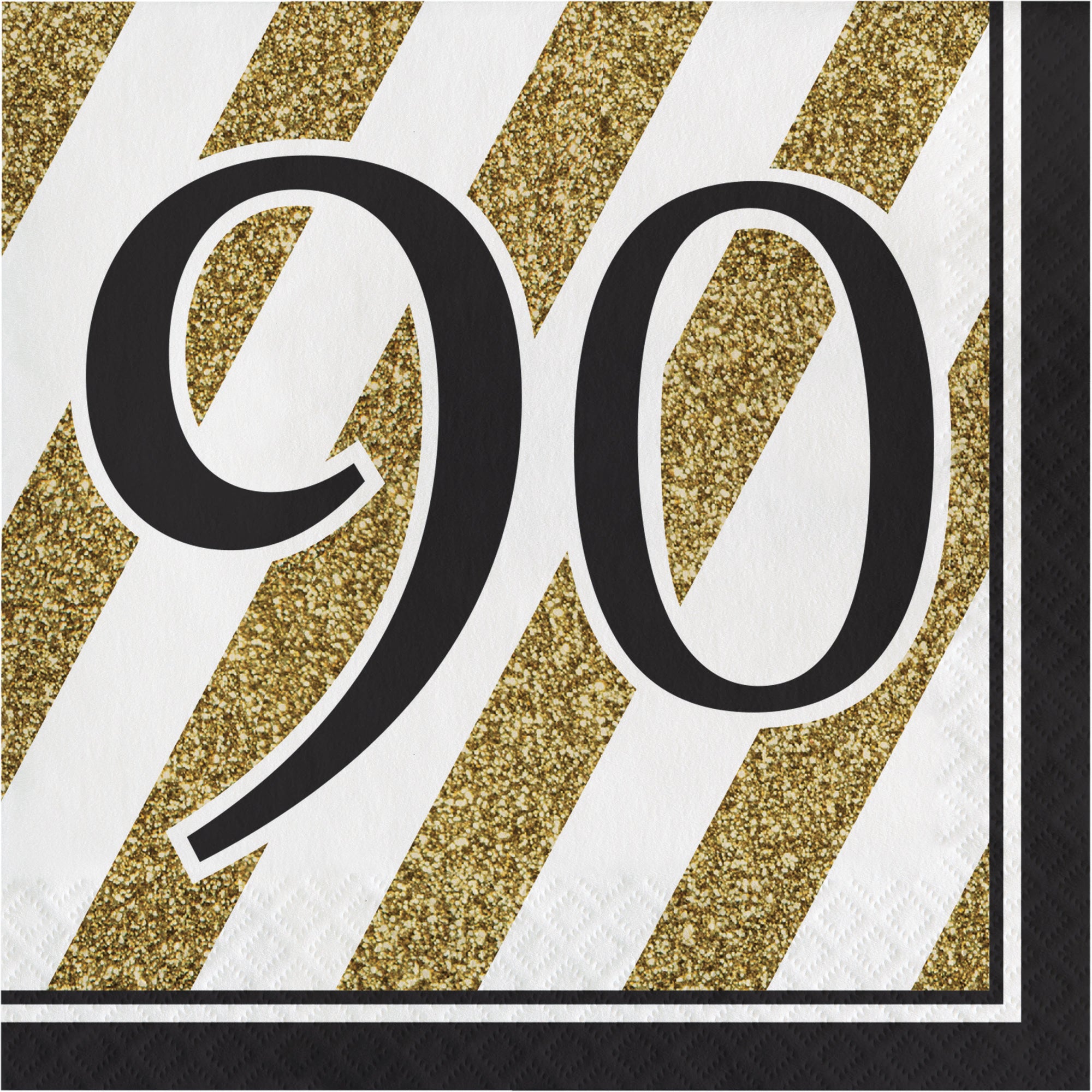 Black and Gold Luncheon Napkins