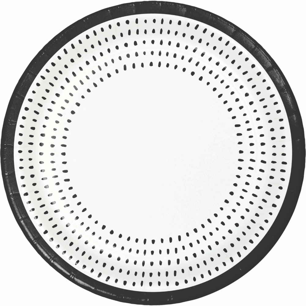 Luncheon Plate Modern Monochrome