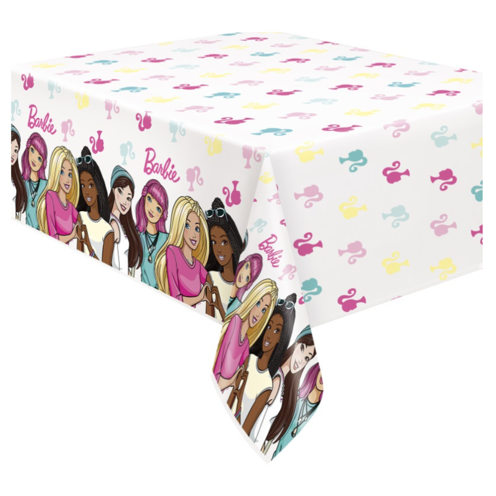 Barbie Rectangular Plastic Table Cover  54" x 84"