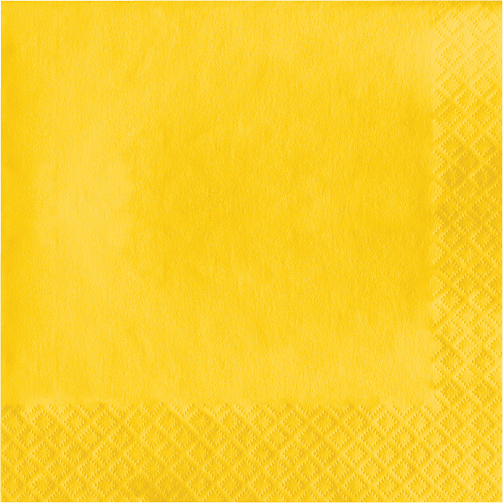 School Bus Yellow 2ply Beverage Napkins