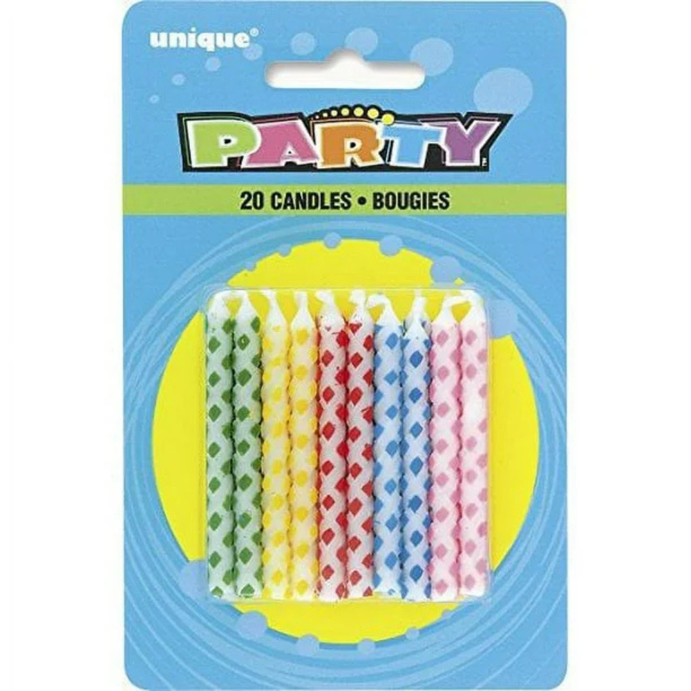 Diamond Dot Birthday Candles 20 Ct