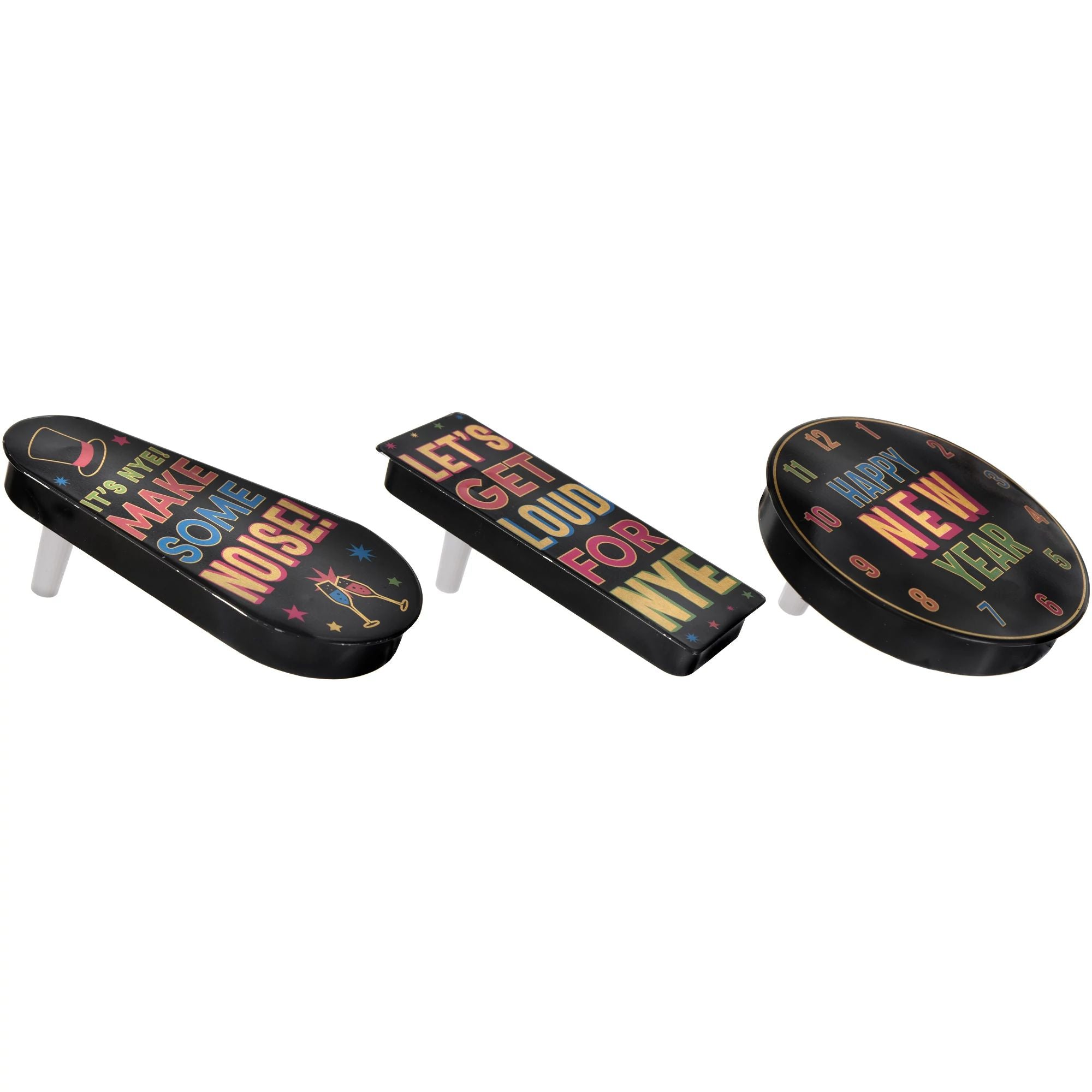 New Year's Spin Noisemakers - Colorful Assorted 1ct