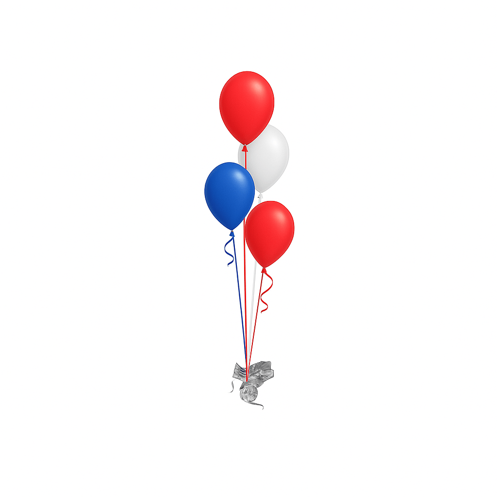 Balloon Tree 4 Cascading 11" Balloons