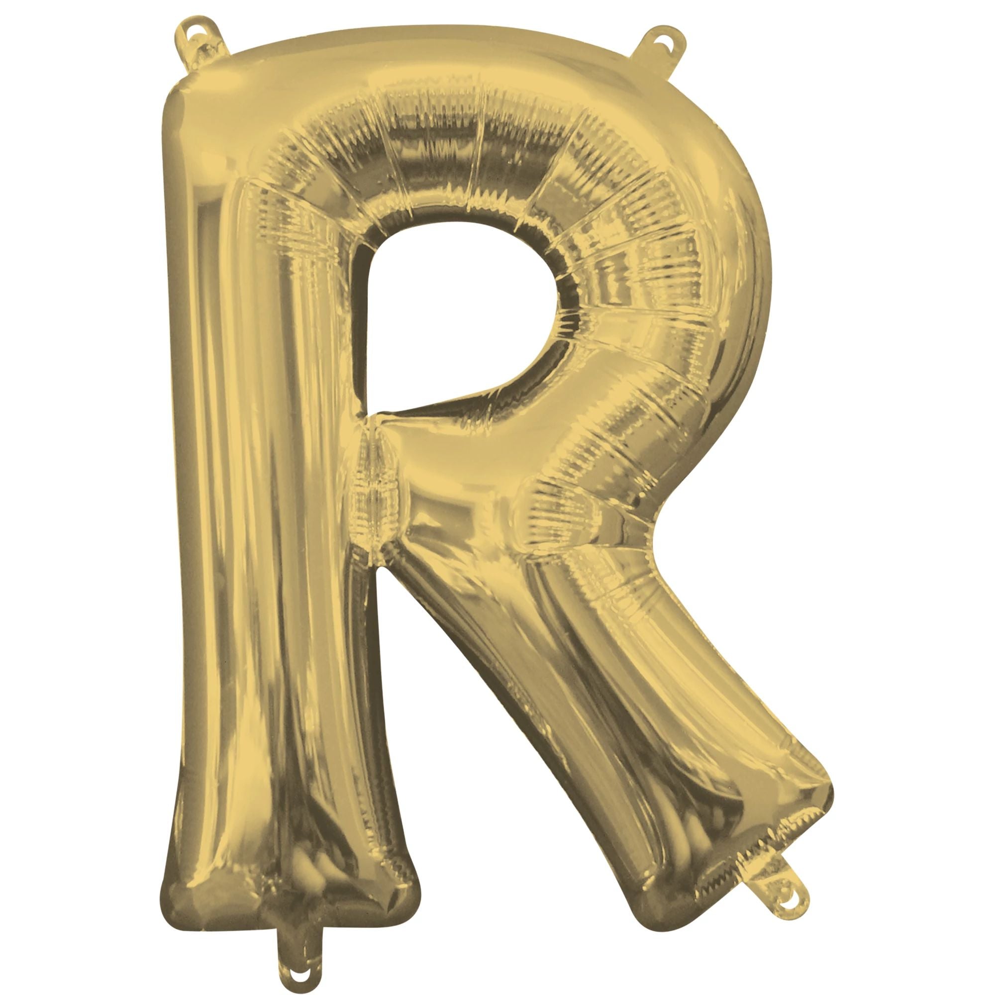 16" White Gold Letter Air-Filled Mylar Balloon