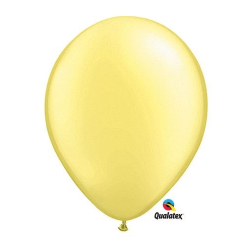 Qualatex 5 Pearl Lemon Chiffon Latex Balloons 100 Pack