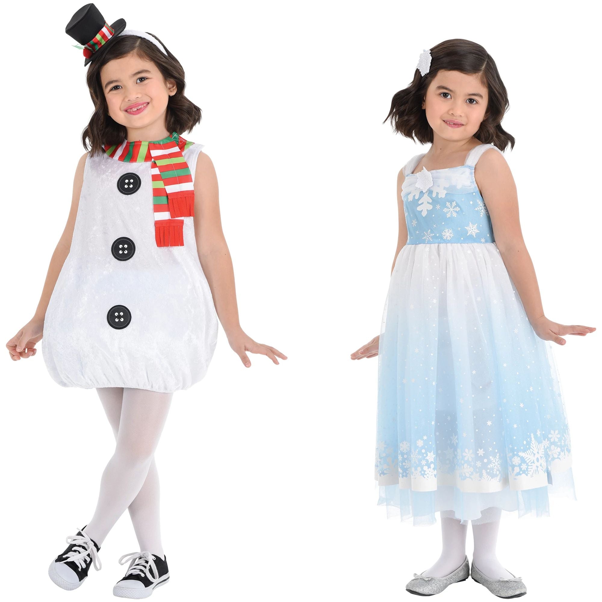Snowman Winter Princess Transforming Costume - Toddler 3-4