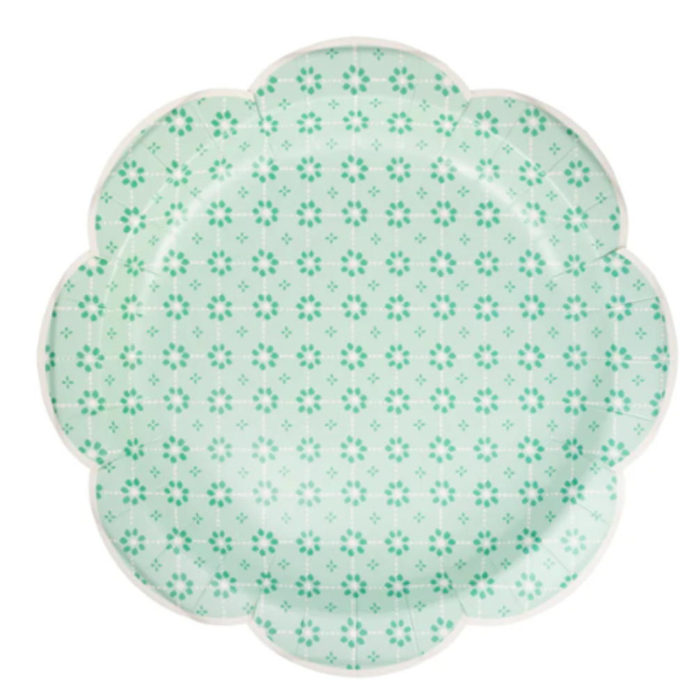 Green Wicker 11" Plate