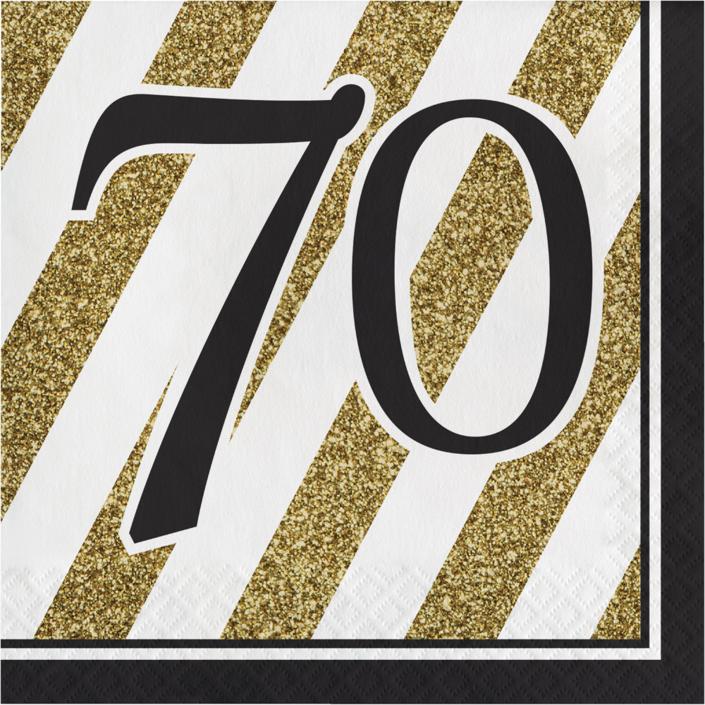 Black and Gold Luncheon Napkins