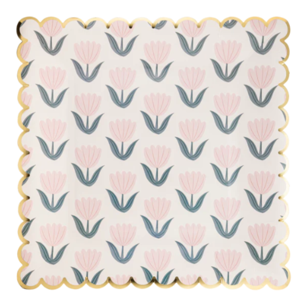 Tulips Paper Plate