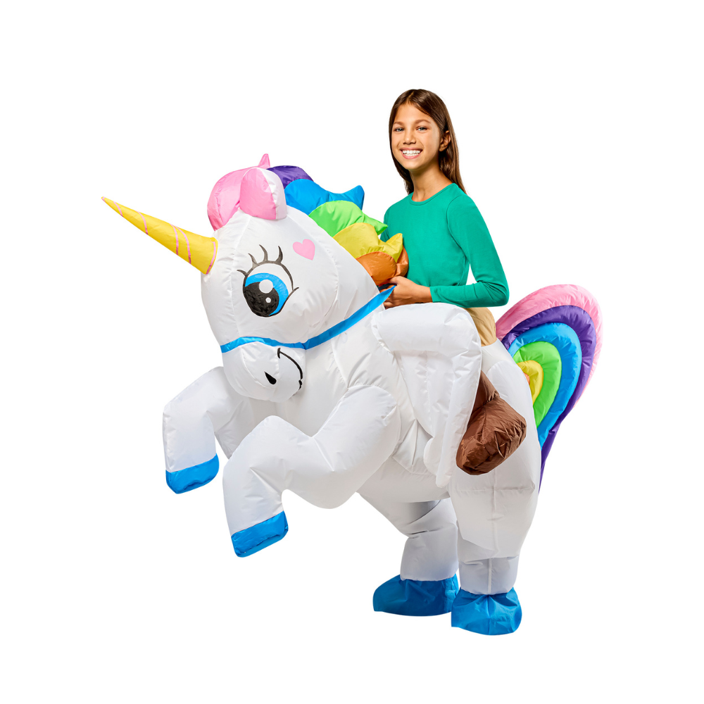 Unicorn Kids Inflatable Ride-On Costume