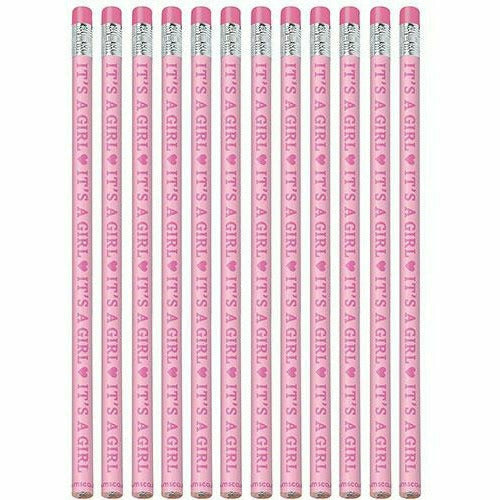 Amscan BABY SHOWER It's a Girl Pencils 12ct