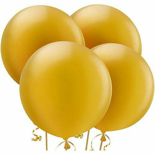 Amscan BALLOONS Gold Pearl Latex Balloons 4ct, 24"