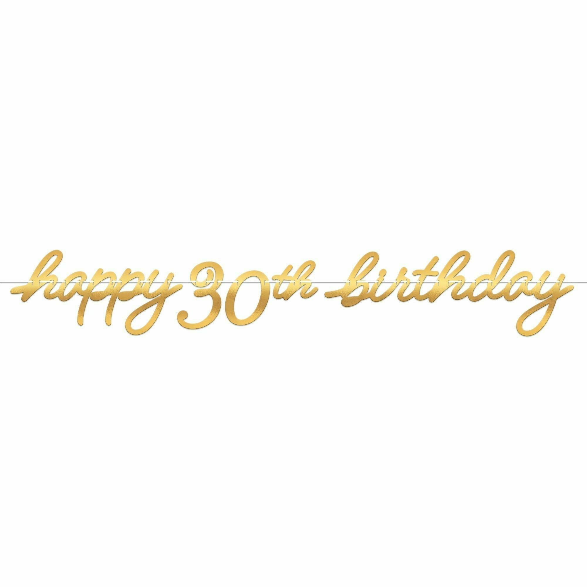 Amscan BIRTHDAY: OVER THE HILL Golden Age Birthday 30th Letter Banner