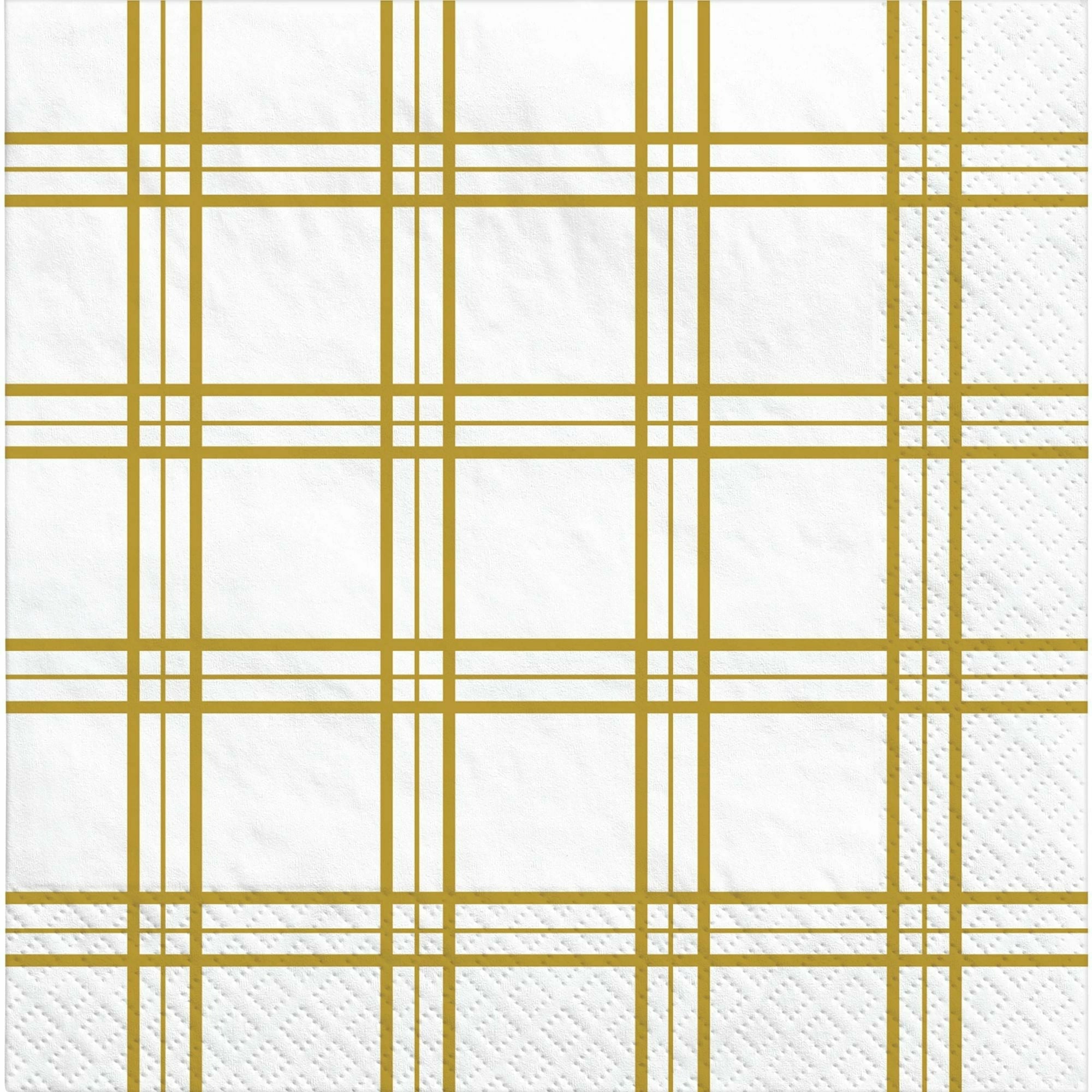 Amscan BOUTIQUE NAPKINS Gold Motifs Beverage Napkins