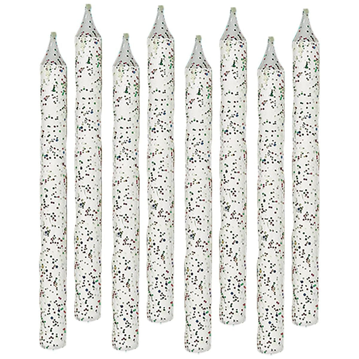 Amscan CANDLES Large Glitter Spiral Candles - White