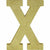 Amscan DECORATIONS Glitter Gold Letter X Sign