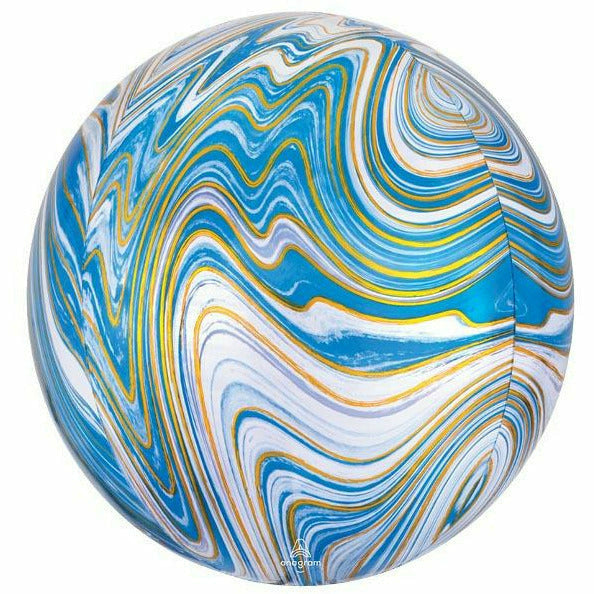 Burton and Burton BALLOONS 094 16" Blue Marble Orbz