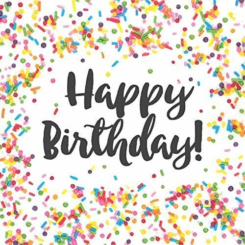 Creative Converting BOUTIQUE NAPKINS Sprinkles Birthday Napkins 6.5"