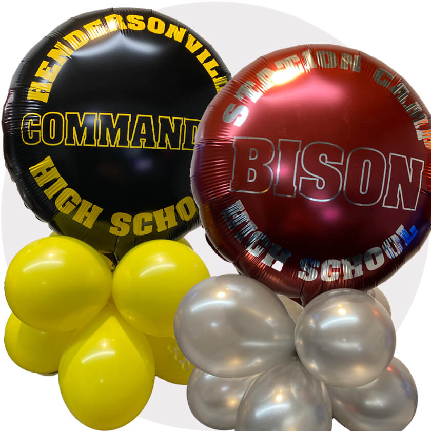 High School 9 Balloon Table Centerpiece