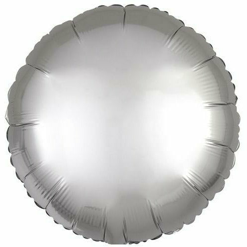 Mayflower Distributing BALLOONS 050 17" Platinum  Circle Foil