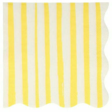 Meri Meri BOUTIQUE Yellow Striped Large Napkins