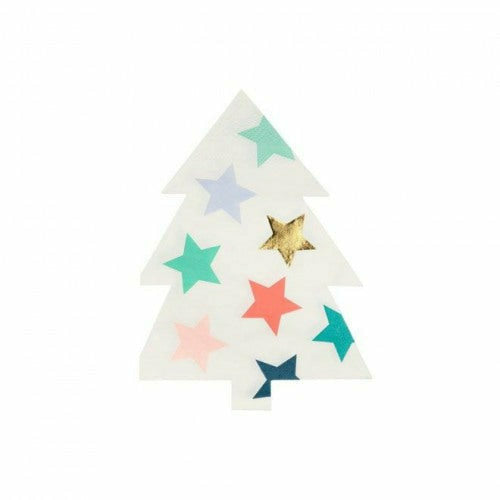 Meri Meri HOLIDAY: CHRISTMAS Patterned Tree Napkins (x 16)