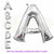 Nikki's Balloons BALLOONS 16" Silver Letter Air-Filled Mylar Balloon