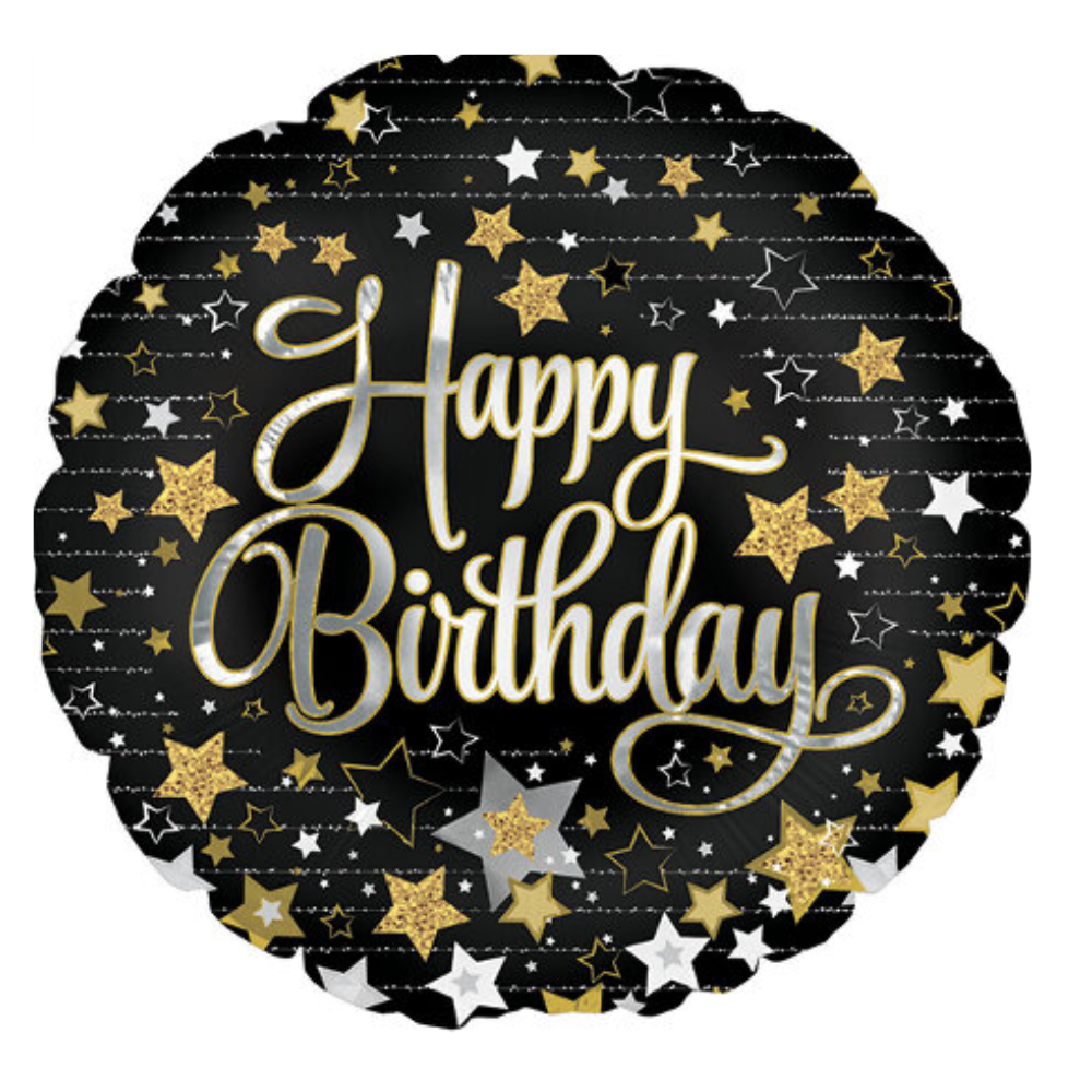 Happy Bday Gold Stars PKGD